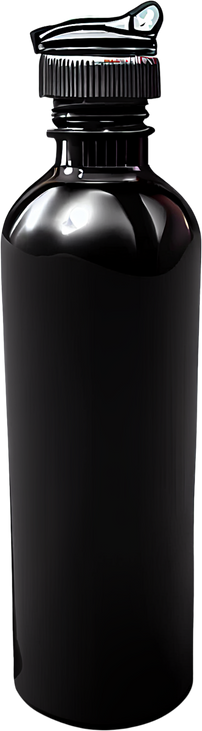 Black Glass Bottle Mockup